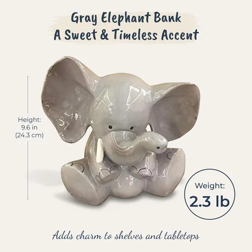 Miniatura 3 de Blue Sky - Banco de elefante gris de cerámica