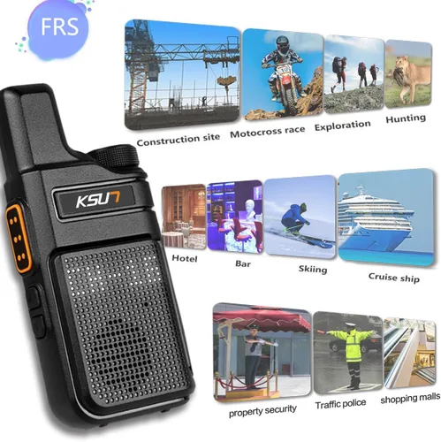 Miniatura 6 de KSUN Walkie Talkies con auricular y micrófono 22 canales resistente a las caídas, mini pantalla de largo alcance VOX 4000mAh batería recargable
