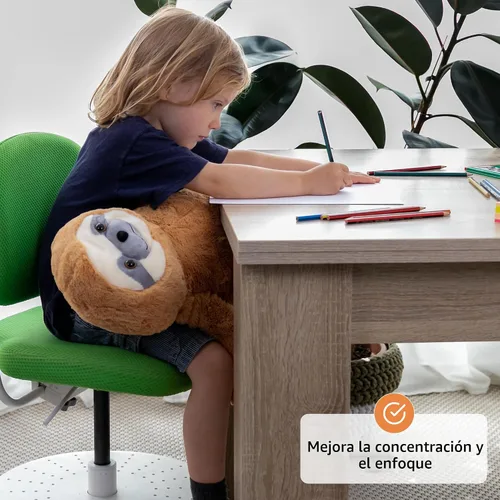 Miniatura 3 de Animal de peluche con peso para la ansiedad, calmante y reconfortante, 5 libras, perezoso de peluche con peso, animales de peluche para adultos