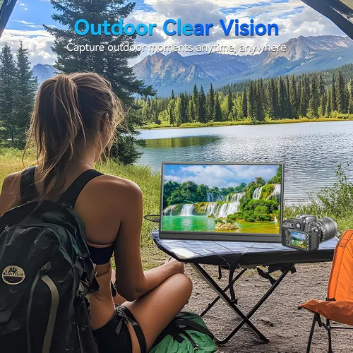 Miniatura 6 de Veout Monitor portátil de 15.6 pulgadas, 1080P USB-C HDMI Monitor de viaje ultradelgado con soporte, cuidado de los ojos, segunda pantalla externa
