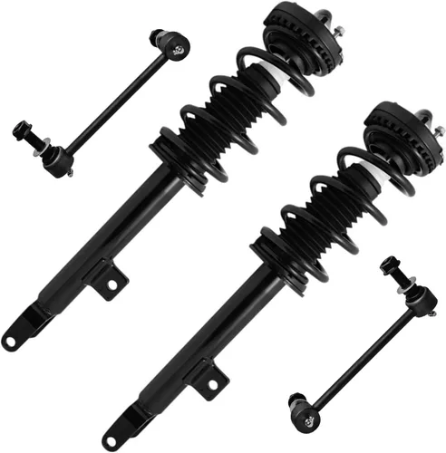 Miniatura 85 de Detroit Axle - Kit de puntales delanteros 2WD para Ford F-150 2005-2008 Lincoln Mark LT 2005-2008, 2 puntales con muelle helicoidal, 2 enlaces
