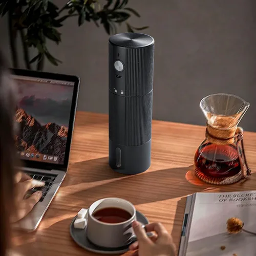Miniatura 7 de Molinillo de café eléctrico portátil con fresas cónicas con 45 configuraciones ajustables, molinillo de café inalámbrico con fresas para espresso