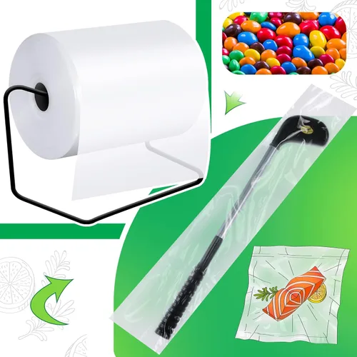 Miniatura 4 de PerKoop Rollo de tubos de polietileno LDPE de 6 mil, Candy Lei Tubing Roll de plástico a granel para embalaje, mudanza y almacenamiento