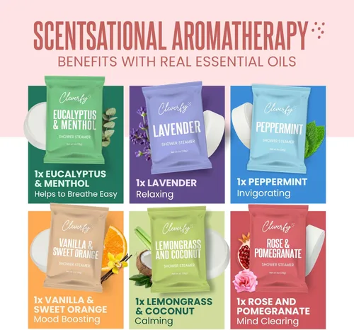 Miniatura 4 de Cleverfy Shower Steamers - Aromaterapia - Regalos de cumpleaños para mujeres, mamá, esposa, abuela, ella, mejor amiga, hija, hermana, adolescentes