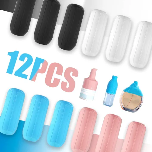 Miniatura 7 de Fundas elásticas de silicona reutilizables para prueba de fugas para contenedores de viaje en equipaje, cocina reutilizable, artículos de tocador