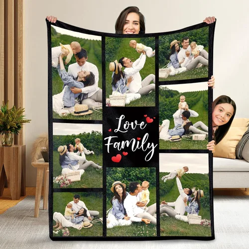 Miniatura 15 de Manta personalizada con texto fotográfico, manta personalizada con imágenes para adultos, manta personalizada con mis propias fotos, manta 1 foto-1