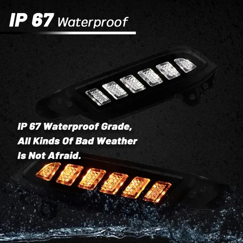 Miniatura 6 de Switchback - Lámpara LED antiniebla frontal color blanco y ámbar, luz intermitente LED intermitente para 2012-2015 compatible con accesorios Toyota