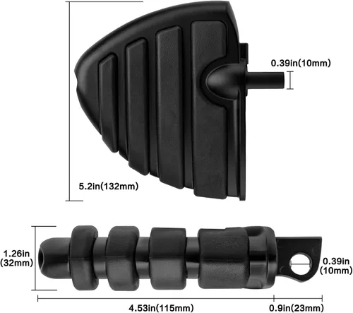 Miniatura 6 de Estriberas ajustables para motocicleta, reposapiés de carretera para pasajeros, pedal de reposapies macho compatible con Harley Touring Sportster