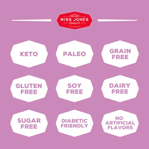 Miniatura 3 de Miss Jones Baking. Mezcla para Brownie Keto, sin azúcar añadida, naturalmente dulces, postres y golosinas. - Adecuadas para diabéticos, dietas