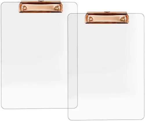 Miniatura 7 de JIARI Paquete de 4 portapapeles de acrílico transparente para oficina, tamaño A4, 8.6 x 12.2 pulgadas (negro, 4 unidades)