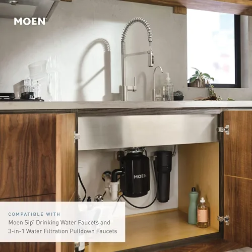 Miniatura 3 de Moen Sistema avanzado negro de la filtración del agua de la sola etapa debajo del fregadero, F9800