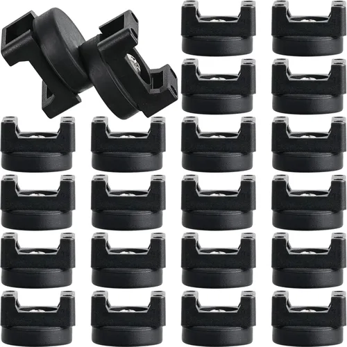 Miniatura 11 de Yookeer 15 piezas de base magnética de montaje de brida con cremallera, clips magnéticos negros para cables, base de gestión de bridas de cables