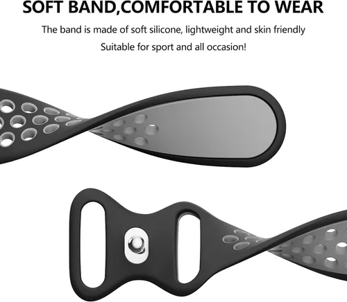 Miniatura 3 de Vanjua Correas deportivas para Amazfit Bip 3 / 3 Pro / U Pro / Lite / S / S lite / U Band mujeres hombres, correa de repuesto de silicona suave