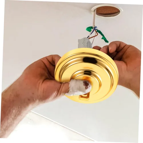 Miniatura 5 de Uonlytech Candelabro de techo para techo, placa de luz de techo resistente, sin deformación, adecuada para decoración de casa de campo a moderna