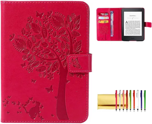Miniatura 22 de Funda tipo libro para Kindle Paperwhite de 10ª/7ª/6ª/5ª generación, funda protectora ligera con ranuras para tarjetas, encendido automático