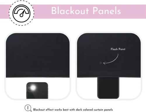 Miniatura 4 de YOUR CHAIR COVERS - Cortinas opacas de poliéster con ojales - (negro 52 x 63 pulgadas - juego de 2) - para oscurecer la habitación, dormitorio, sala