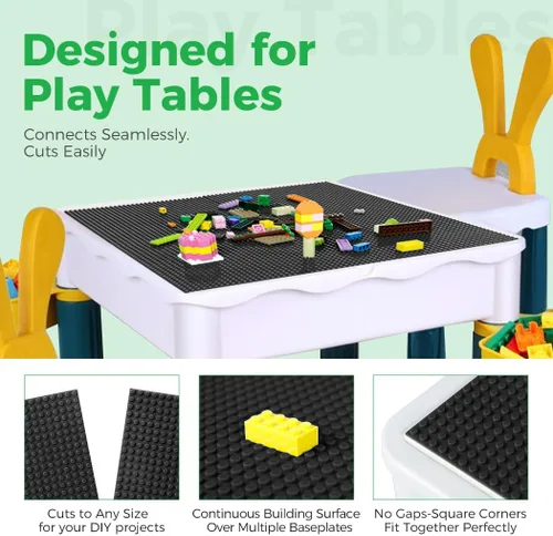 Miniatura 4 de Placas de construcción clásicas de 10 x 10 pulgadas, 100% compatibles con todas las principales marcas y mesas de actividades, plataformas creativas