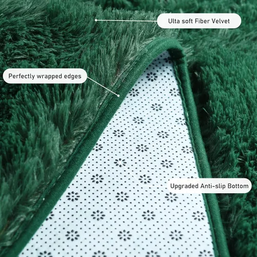 Miniatura 5 de Alfombras de Pasillo para Dormitorio 2x6 pies Alfombras de Pasillo para Pasillos Antideslizantes Suaves de Pelo Largo Alfombra de Cabecera, Alfombra