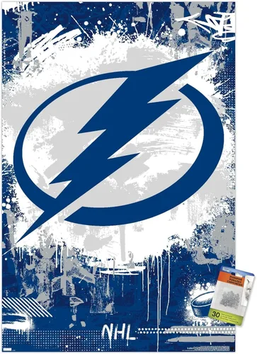 Miniatura 8 de Trends International NHL Tampa Bay Lightning - Póster de pared con logotipo Maximalist 23, 14.72 x 22.37 pulgadas, paquete de póster y alfiler