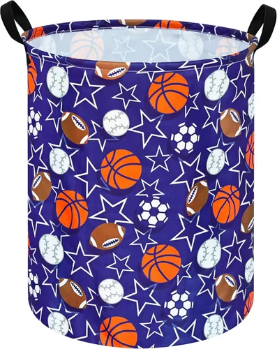 Miniatura 15 de Cesta de almacenamiento para ropa sucia para niños, cesta organizadora de lavandería, caja de ropa, cesta de regalo con asas (unicornio)