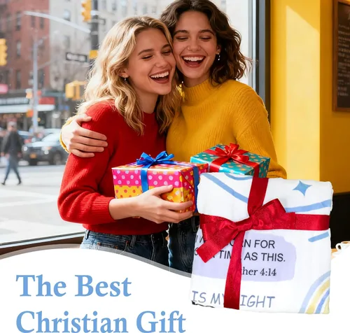 Miniatura 7 de Regalos de bautismo para niña, regalos cristianos para mujeres, manta con la frase "I Am a Child of God", regalos de primera comunión para niñas