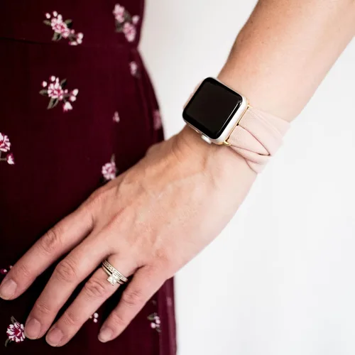 Miniatura 6 de Banda de yoga rosa rubor para Apple Watch Series 1-8, 1.496 in 1.575 in 1.614 in 1.654 in 1.732 in 1.772 in