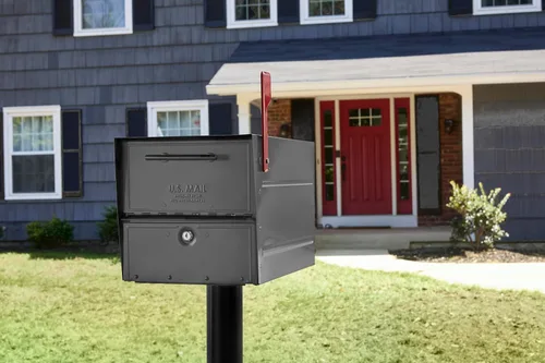 Miniatura 6 de Architectural Mailboxes Oasis® Eclipse™ Buzón Seguro con Cerradura Aprobado por USPS, Resistente, Anti-Robo de Acero Montado en Poste para Exterior