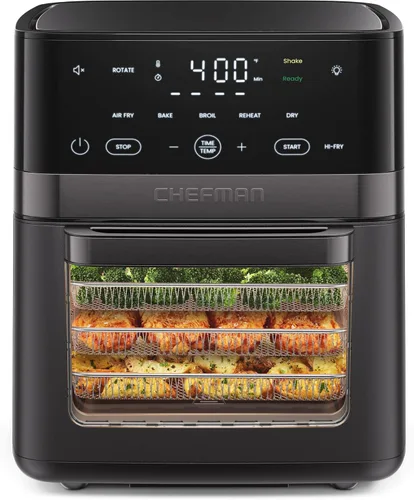 Miniatura 11 de Chefman Freidora de aire – Freidora de aire compacta de 4 cuartos de galón para comidas rápidas y fáciles, cuenta con tecnología Hi-Fry para una