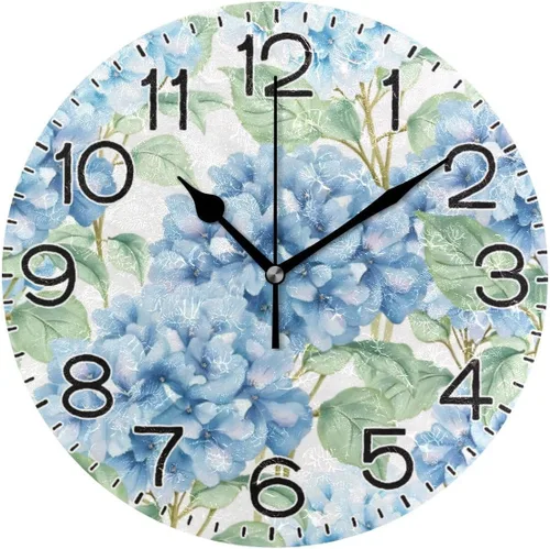 Miniatura 16 de ALAZA Reloj de pared con ondas de playa, funciona con pilas, sin tictac, de cuarzo, analógico, rústico, rústico, reloj redondo, decoración retro