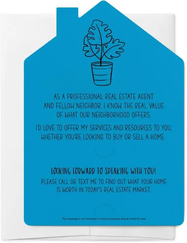 Miniatura 5 de Market Dwellings Juego de tarjetas de felicitación Hey There Neighbor Real Estate Mailers - Bienes raíces con sobres incluidos - Diseñado