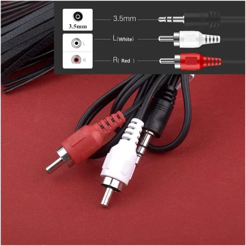 Miniatura 3 de Cable de audio estéreo macho a doble RCA macho (derecho e izquierdo), 6 pies - Paquete de 3