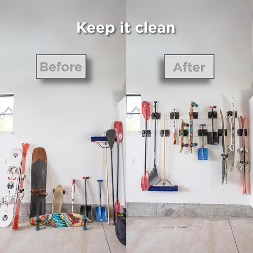 Miniatura 3 de Gravity Grabber La estantería de pared definitiva para esquís y tablas de snowboard - Se adapta a cualquier esquí o tabla de snowboard - Guarda tus