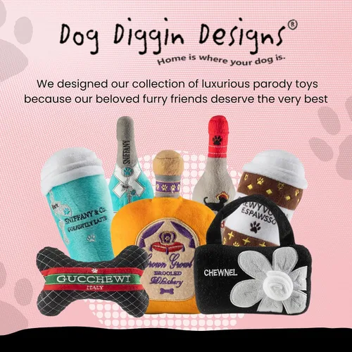 Miniatura 6 de Dog Diggin Designs Americanine Express - Juguete de peluche para perro, diseño de parodia inspirado en el lujo, tarjeta de crédito con chirriante