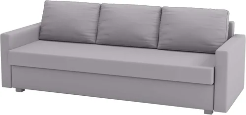 HomeTown Market La funda de repuesto de algodón Friheten para sofá cama es compatible con IKEA Friheten 3 asientos (gris claro)