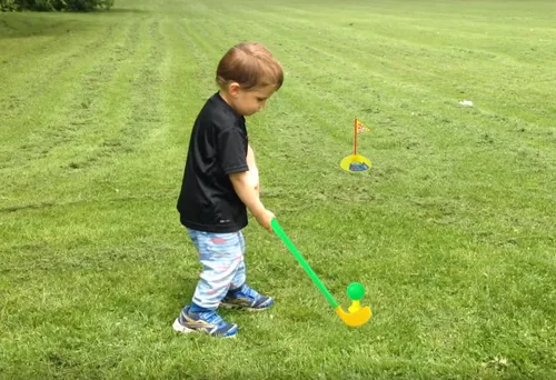 Miniatura 4 de Palos de golf de plástico, juegos de juguetes de golf educativos para niños pequeños, deportes al aire libre en interiores y exteriores, juguetes