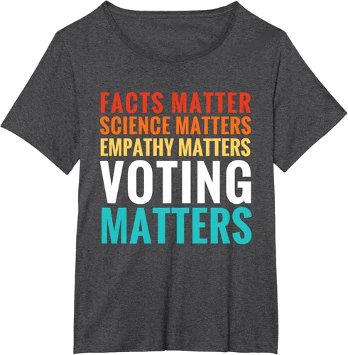 Miniatura 24 de Facts Matter Science Matters Voting Matters - Camiseta demócrata liberal, Negro, S