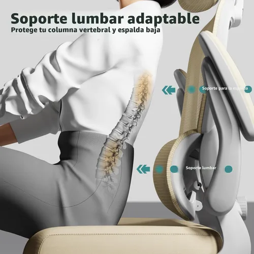 Miniatura 6 de TRALT Silla de oficina ergonómica de escritorio, 330 libras, sillas de escritorio de oficina de malla para el hogar con ruedas, cómodas sillas