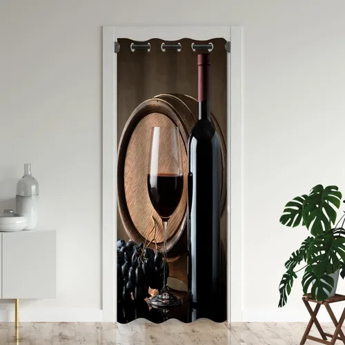 Miniatura 10 de Cortinas opacas románticas rústicas para puerta de vino de uva de granja para puertas de entrada, cortina opaca romántica para armario de dormitorio