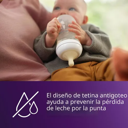 Miniatura 6 de Philips AVENT - Biberón natural con boquilla de respuesta natural, transparente, 11 onzas, paquete de 4, SCY906/04