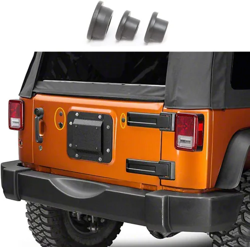 Miniatura 5 de CousDUoBe Wrangler - Tapones de goma para puerta trasera, para modelos Wrangler JK 2007 en adelante (paquete de 3, negro)