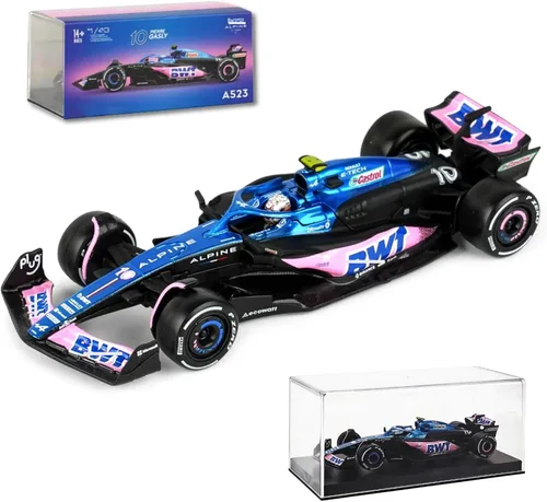 HTLNUZD Bburag 1/43 2023 F1 Team A523#10 P.Gasly - Modelo de coche de carreras para adultos BWT-Alpine DieCast de aleación para adultos
