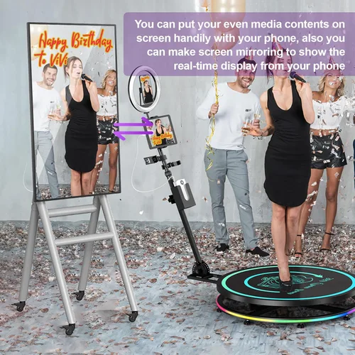Miniatura 6 de MWE Pantalla de señalización digital móvil de 43 pulgadas, pantalla táctil UHD portátil para publicidad, póster de quiosco, publicación