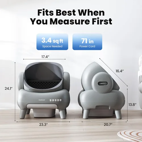 Miniatura 8 de Neakasa M1 Plus - Caja de arena para gatos autolimpiante con tapa abierta, caja de arena automática para gatos con control por APP, eliminación