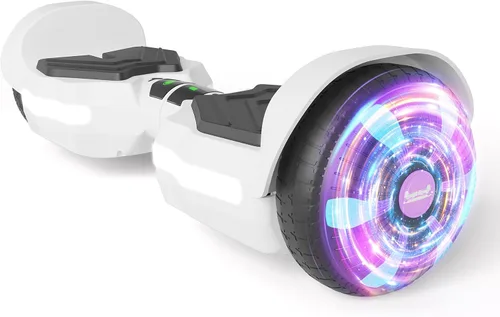 Scooter, luces LED Bluetooth y Corlorful, potencia de rango de 7.5 mph y millas por motor dual de 250 W, regalos para niños y adultos, niñas y niños