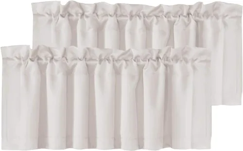 Miniatura 28 de H.VERSAILTEX - Cenefa térmica para ventana con dobladillo para barra, para oscurecer las habitaciones; ideales para la cocina, 52” x 18” Gris paloma