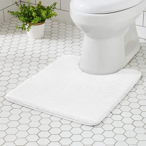 Miniatura 40 de MINIDEAR - Alfombras de baño 24x17 beige - Tapete de baño de espuma elástica gruesa, ultra suave y pachona, antideslizante, de secado rápido