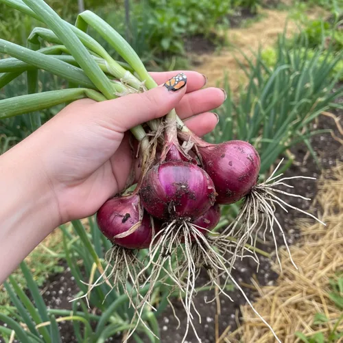 Miniatura 5 de Semillas de cebolla roja - 500 semillas para plantar - Variedad de verduras de jardín de bulbo redondo