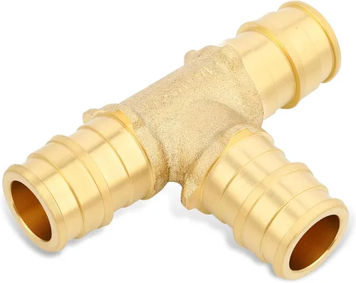 Miniatura 2 de PEX-A - Paquete combinado de accesorios de expansión – 1/2 pulgada en T y codo, paquete de 10 (5 T + 5 codos), latón sin plomo, compatible