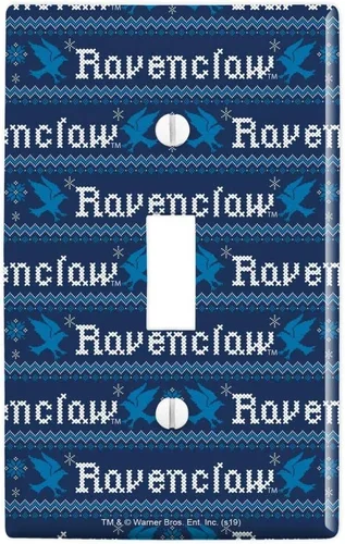 GRAPHICS & MORE Harry Potter Ravenclaw - Suéter con diseño de palabras, decoración de pared de plástico, cubierta de placa para interruptor de luz