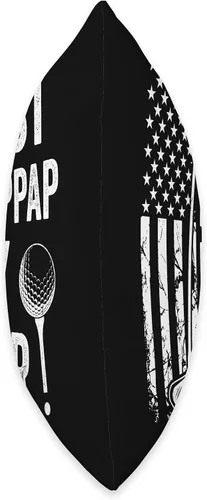 Miniatura 2 de Best Dad By Par Golfing Apparel by AlphaONE Best Pappap by Par USA Flag Father's Day Golfing Dad Throw Pillow, 16x16, Multicolor